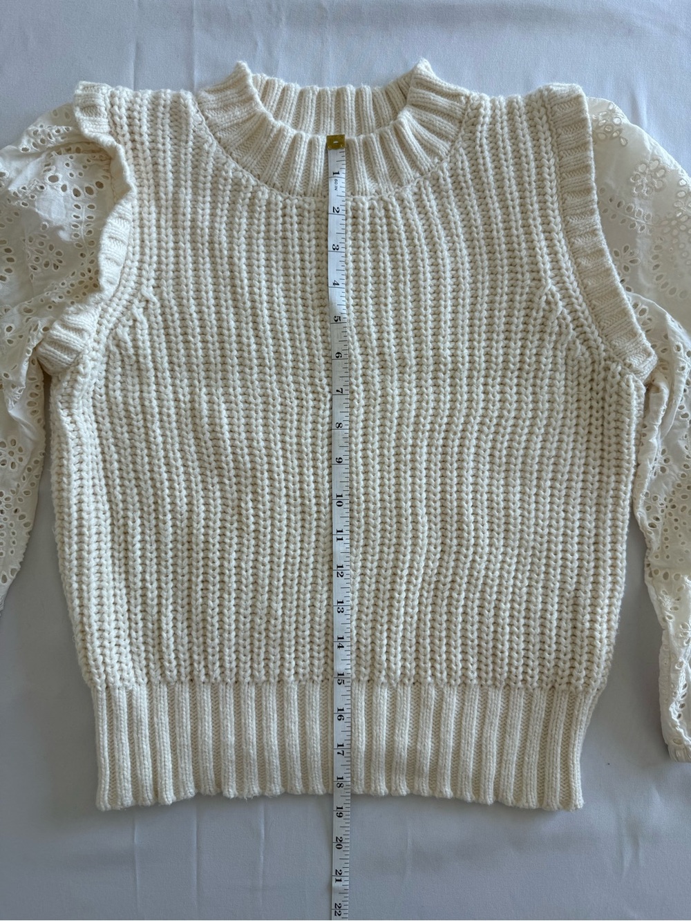 Rails Ivory Dahlia Eyelet Sleeve Knit Vest - Picture 9 of 11